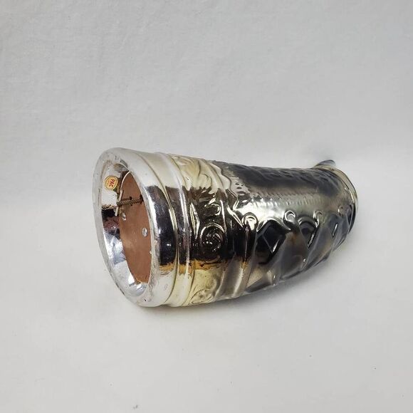 Vintage Silver Drinking Horn Decanter Music box Japan PAC - Picture 5 of 10